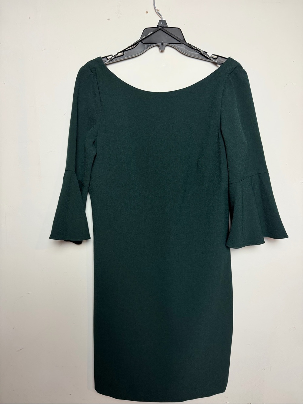 Vince Camuto Green Bell Sleeve Shift Dress Size 10 Cocktail Work Wedding